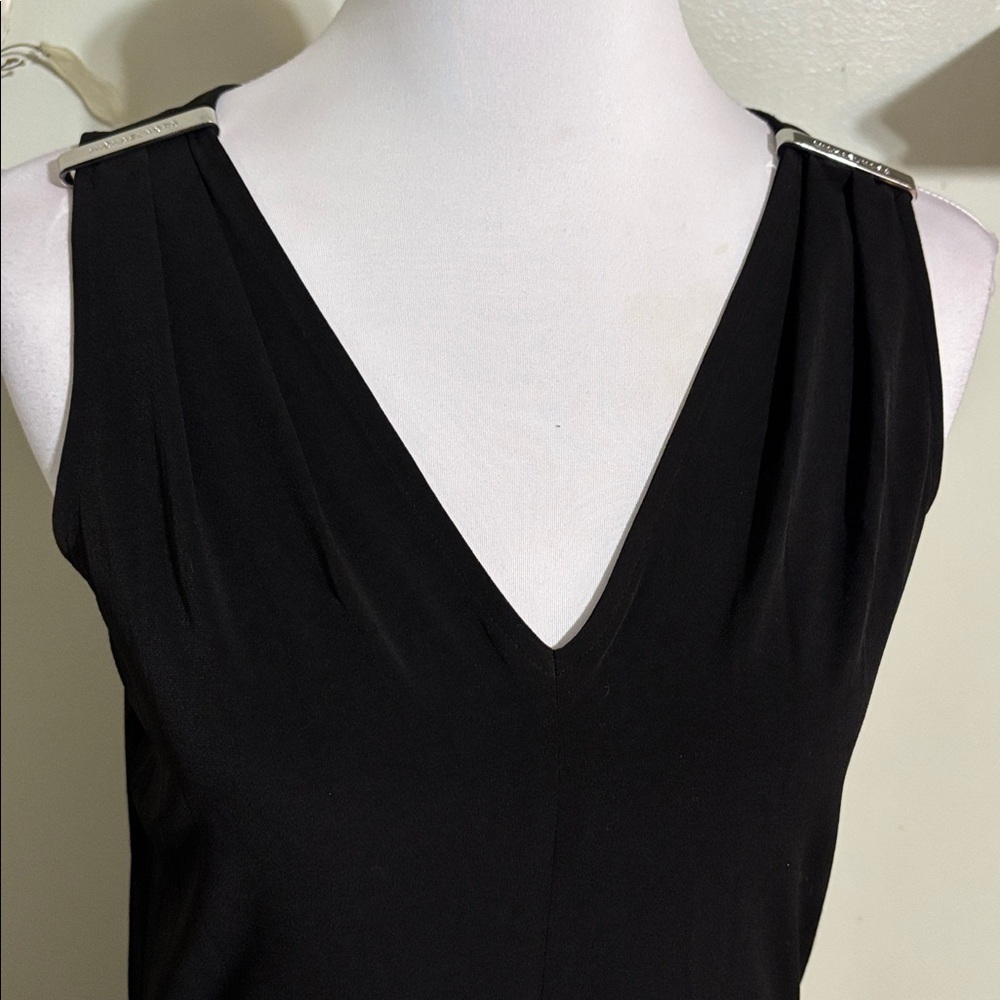 Michael Kors Sleeveless Black Midi Dress - Picture 2 of 5